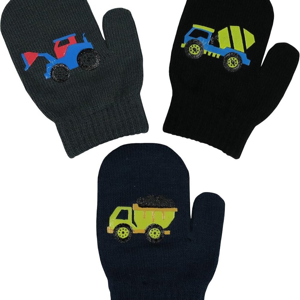 Kids Magic Stretch Gloves Mitten 3 Pairs Toddler Boys Girls Winter